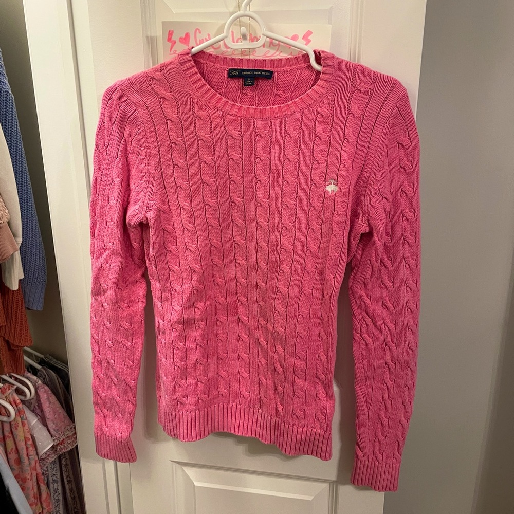 brooks brothers pink sweater